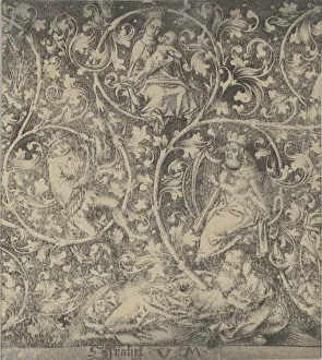 Family Tree Gallery: Ornamental Engraving with the Tree of Jesse. Creator: Israhel van Meckenem