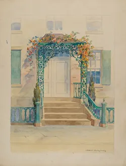 Trellis Prints: Ornamental Iron, c. 1936. Creator: Gilbert Sackerman