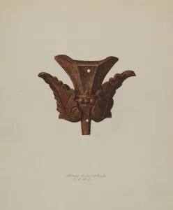 Fernekes Max Prints: Ornamental Iron Leaf, 1938. Creator: Max Fernekes