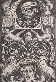 Ornamental Panel, ca. 1514-36. Creator: Agostino Veneziano