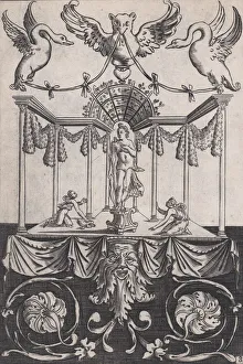Ornamental Panel, ca. 1514-36. Creator: Agostino Veneziano