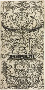 Da Modena Nicoletto Prints: Ornamental Panel: Victoria Augusta, c.1507. Creator: Nicoletto da Modena