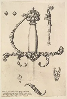 Wenceslaus And Xa0 Prints: Ornamental sword hilt, 1642. Creator: Wenceslaus Hollar