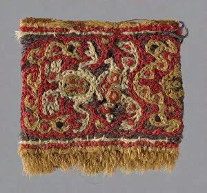 Chain Stitch Gallery: Ornamental Tab, Peru, 1000 / 1476. Creator: Unknown