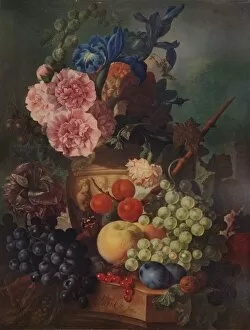 Ashmolean Museum Of Art And Archaeology Collection: Ornamental Vase of Flowers and Fruit, c1798, (1938). Artist: Jan van Os