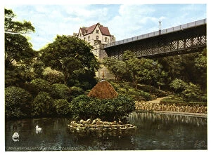 Images Dated 2nd May 2007: Ornamental Water in Park, Scarborough, 1901.Artist: Liversidge, Ross & Co