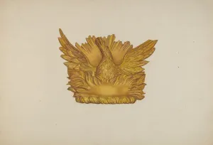 Harriette Gale Prints: Ornamental Wood Carving: Eagle, c. 1940. Creator: Harriette Gale