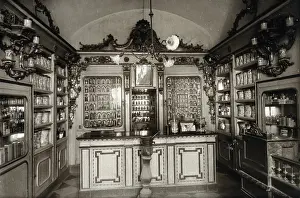 The ornate sixteenth-century pharmacy ofs Maria della Scala, Sorrento... c1890s. Creator: Unknown