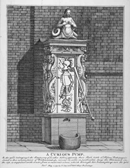 John Thomas Prints: Ornate water pump in the yard at Leathersellers Hall