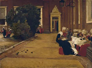 Orphanage Gallery: Orphan Girls in Amsterdam, 1876. Artist: Liebermann, Max (1847-1935)