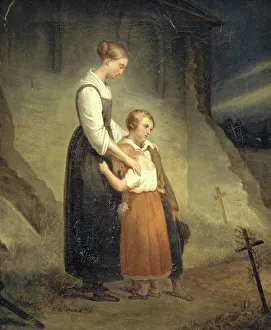 Consoling Prints: The orphans, 1823. Creator: Ary Scheffer
