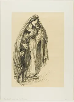 Sheltering Prints: Orphans of War, 1915. Creator: Theophile Alexandre Steinlen
