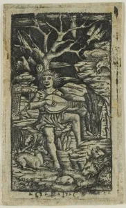 Cesena Peregrino Da Prints: Orpheus Charming the Animals, 1490/1510. Creator: Peregrino da Cesena
