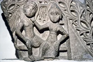Upper Egypt Prints: Orpheus and Euridyce, Beni-Souef, Egypt, 3rd century
