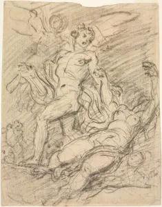 1732 1806 Prints: Orpheus and Eurydice (recto), c. 1761. Creator: Jean-Honore Fragonard (French, 1732-1806)