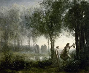 Ovid Gallery: Orpheus Leading Eurydice from the Underworld, 1861. Artist: Corot, Jean-Baptiste Camille (1796-1875)