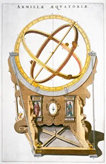 Brahe Gallery: An orrery designed by the Danish astronomer Tycho Brahe, c1630. Artist: Joan Blaeu