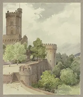Cloudy Prints: Ortenberg castle, c1847. Creator: Carl Theodor Reiffenstein