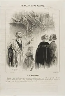 Deformed Prints: The Orthopedist (plate 9), 1843. Creator: Charles Emile Jacque