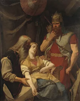 Volsunga Saga Collection: Orvar-Oddr informs Ingeborg about Hjalmars death, 1859