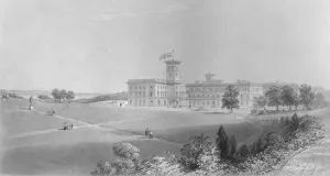 Osborne House, 1859. Artists: Edward Paxman Brandard, William Henry Bartlett