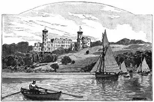 Osborne House Gallery: Osborne House from the Solent, East Cowes, Isle of Wight, 1900