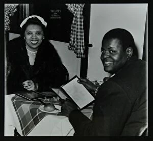 1950s Collection: Oscar Peterson looking forward to dinner after a concert at Colston Hall, Bristol, 1955