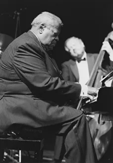 Mixed Race Group Prints: Oscar Peterson, North Sea Jazz Festival, Netherlands, 1995. Creator: Brian Foskett