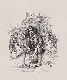 Images Dated 29th September 2020: Oscar at the Sea-Shore, August 26, 1882. August 26, 1882. Creator: Thomas Nast