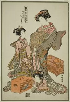 Oshu of the Yamaguchiya, from the series 'Models for Fashion: New Designs as... c