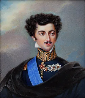 Squares Prints: Oskar I as Crown Prince, 1822. Creator: Jakob Axel Gillberg