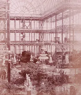 Delamotte Prints: Osler's Crystal Fountain, Crystal Palace