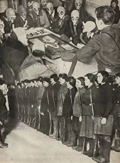 1933 Gallery: Osoaviakhim. Illustration from USSR Builds Socialism, 1933. Creator: Lissitzky, El (1890-1941)