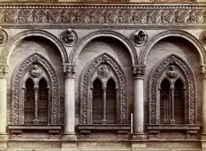 Intricately Prints: Ospedale Maggiore, Milan: three windows carved with relief sculpture