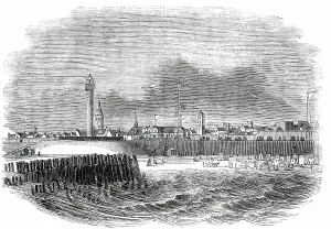 Breakwater Prints: Ostend, 1850. Creator: Unknown