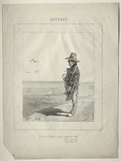 Ostend. Seul avec locean sous le regard de Dieu!. Creator: Felicien Rops (Belgian, 1833-1898)