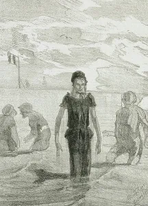 Uylenspiegel Prints: Ostende, 1857. Creator: Félicien Rops