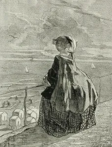 Rops Felicien Prints: Ostende, 1857. Creator: Félicien Rops