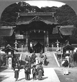 Approaching Gallery: Osua Temple, Nagasaki, Japan, 1901.Artist: BL Singley