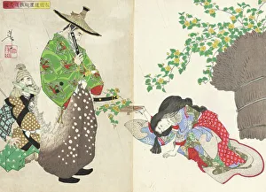 Ota Dokan Decides to Study Poetry, 1887. Creator: Tsukioka Yoshitoshi