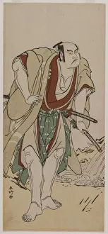 Otani Hiroji III as a Samurai Standing Beside a Stream, c. 1780. Creator: Katsukawa Shunko