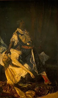 Othello Prints: Othello Killing Desdemona, 1879. Artist: Gonzalez Pineda, A. (active 19th century)