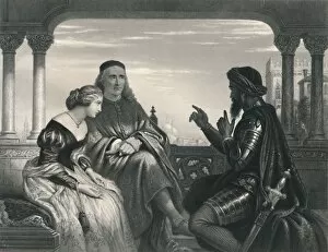 Charles West Collection: Othello Relating His Adventures, c1870. Artist: T. Vernon