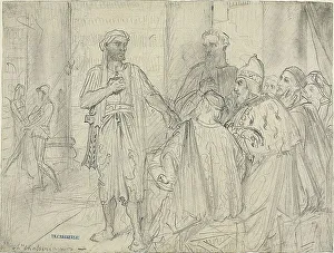 Théodore Chassériau Prints: Othello's Speech to the Senators of Venice, c. 1844. Creator: Theodore Chasseriau