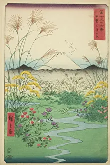 Otsuki Plain in Kai Province (Kai Otsuki no hara), from the series Thirty-six Views of... 1858. Creator: Ando Hiroshige. Otsuki Plain in Kai Province (Kai Otsuki no hara), from the series Thirty-six Views of... 1858. Creator: Ando Hiroshige