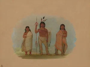 Ottowa Chief, His Wife, and a Warrior, 1861 / 1869. Creator: George Catlin