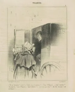Coach Driver Prints: Ou ça bourgeois? C'est-il a l'heure ou... 19th century. Creator: Honore Daumier