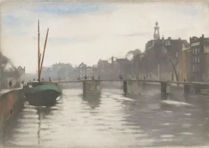 Sailing Barge Prints: Oude Schans in Amsterdam, 1870-1923. Creator: Willem Witsen