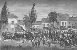 Oudtshoorn Mounted Volunteers Starting for the Eastern Frontier, c1880
