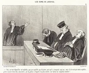 Asleep Prints: Oui, on veut depouiller cet orphelin... 1845. Creator: Honore Daumier